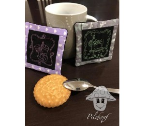Stickserie ITH Sewing Blocks Mug Rugs oder Nadelkissen